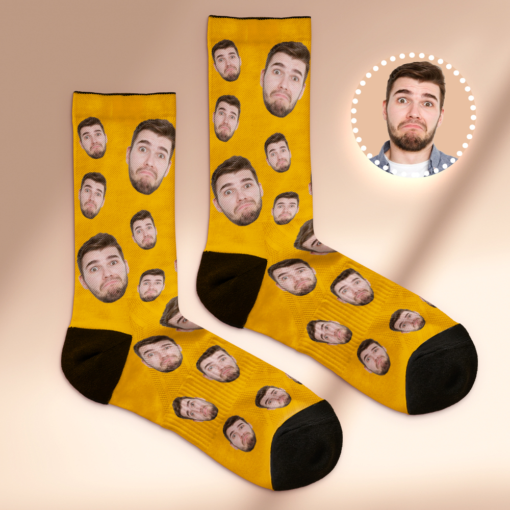 Custom Face Socks Breathable Add Pictures Colorful Photo Socks Gifts - MyPhotoSocksAu