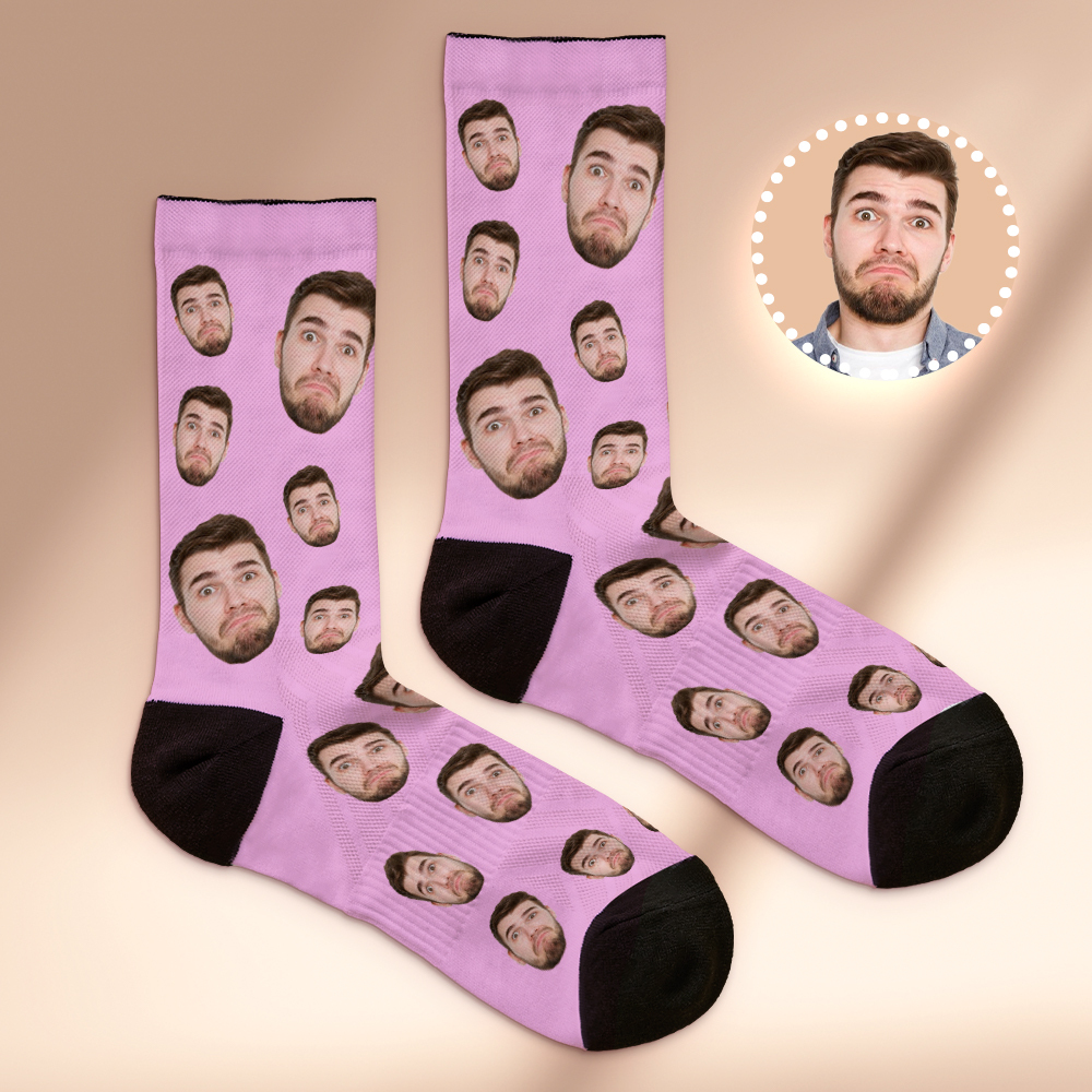 Custom Face Socks Breathable Add Pictures Colorful Photo Socks Gifts - MyPhotoSocksAu