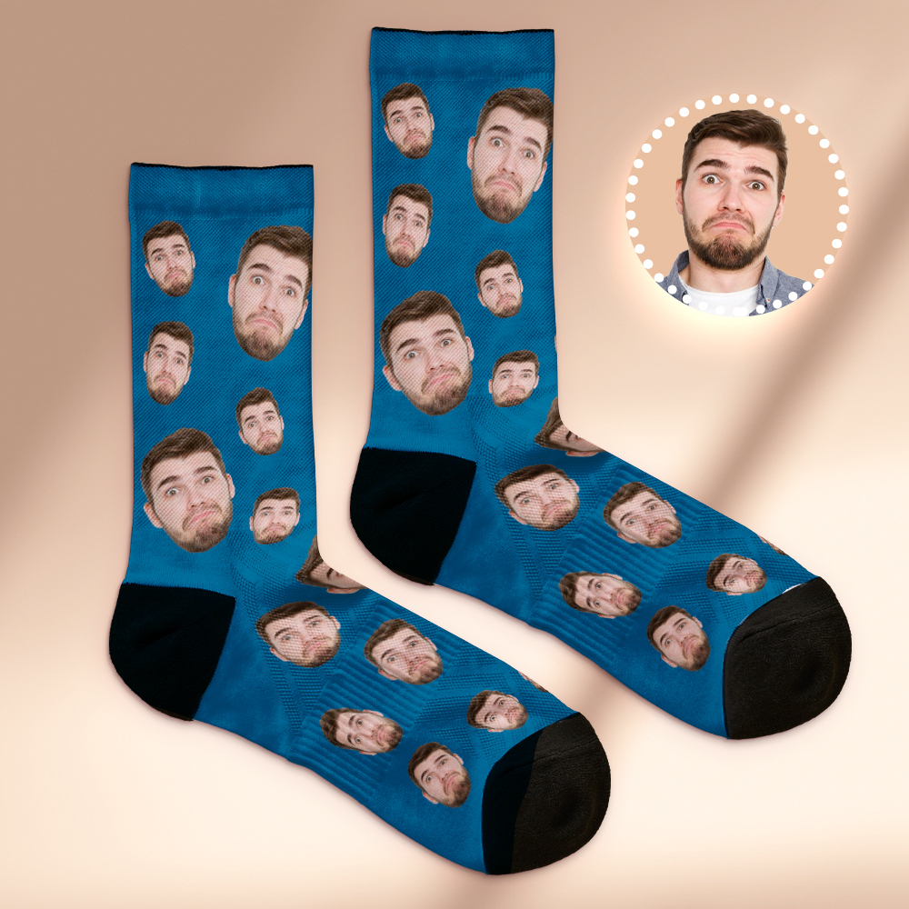 Custom Face Socks Breathable Add Pictures Colorful Photo Socks Gifts - MyPhotoSocksAu