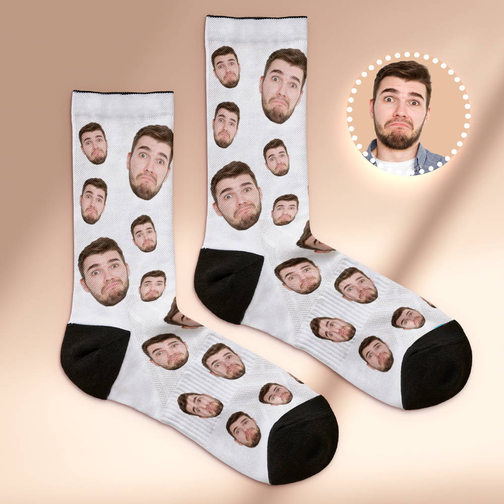 Custom Face Socks Breathable Add Pictures Colorful Photo Socks Gifts - MyPhotoSocksAu