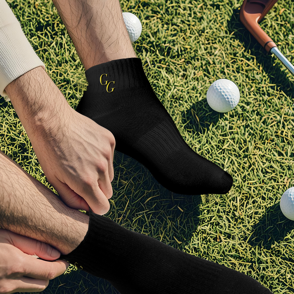 Personalized Initials Socks - Custom Embroidered Letters on Soft Cotton Crew Socks