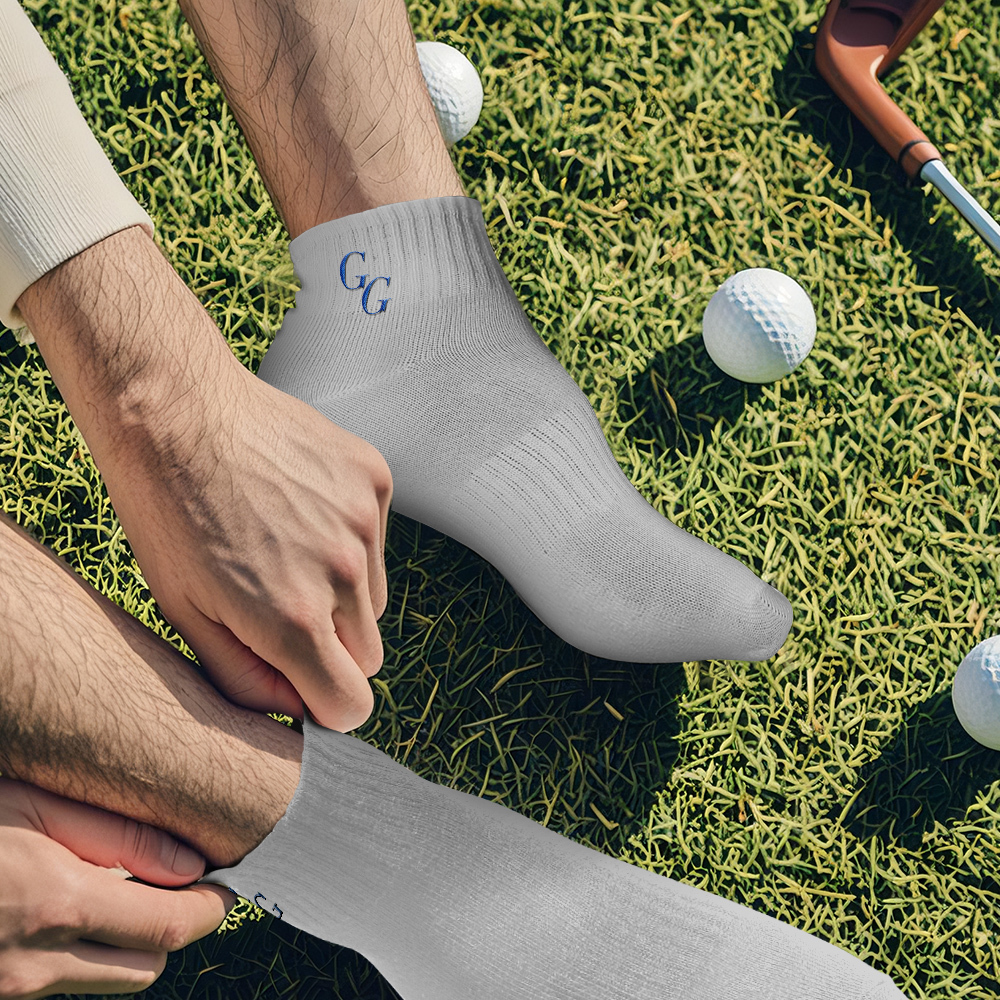 Personalized Initials Socks - Custom Embroidered Letters on Soft Cotton Crew Socks