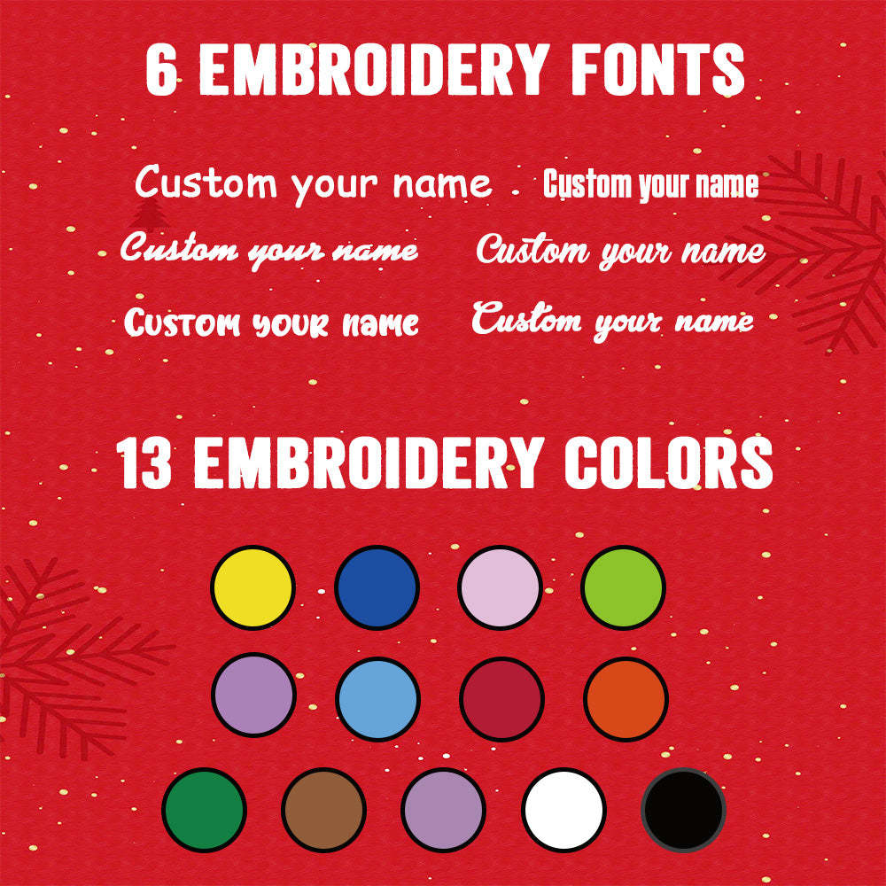 Personalized Christmas Stocking with Name Embroidery Xmas Stockings Decoration - MyPhotoSocksAu