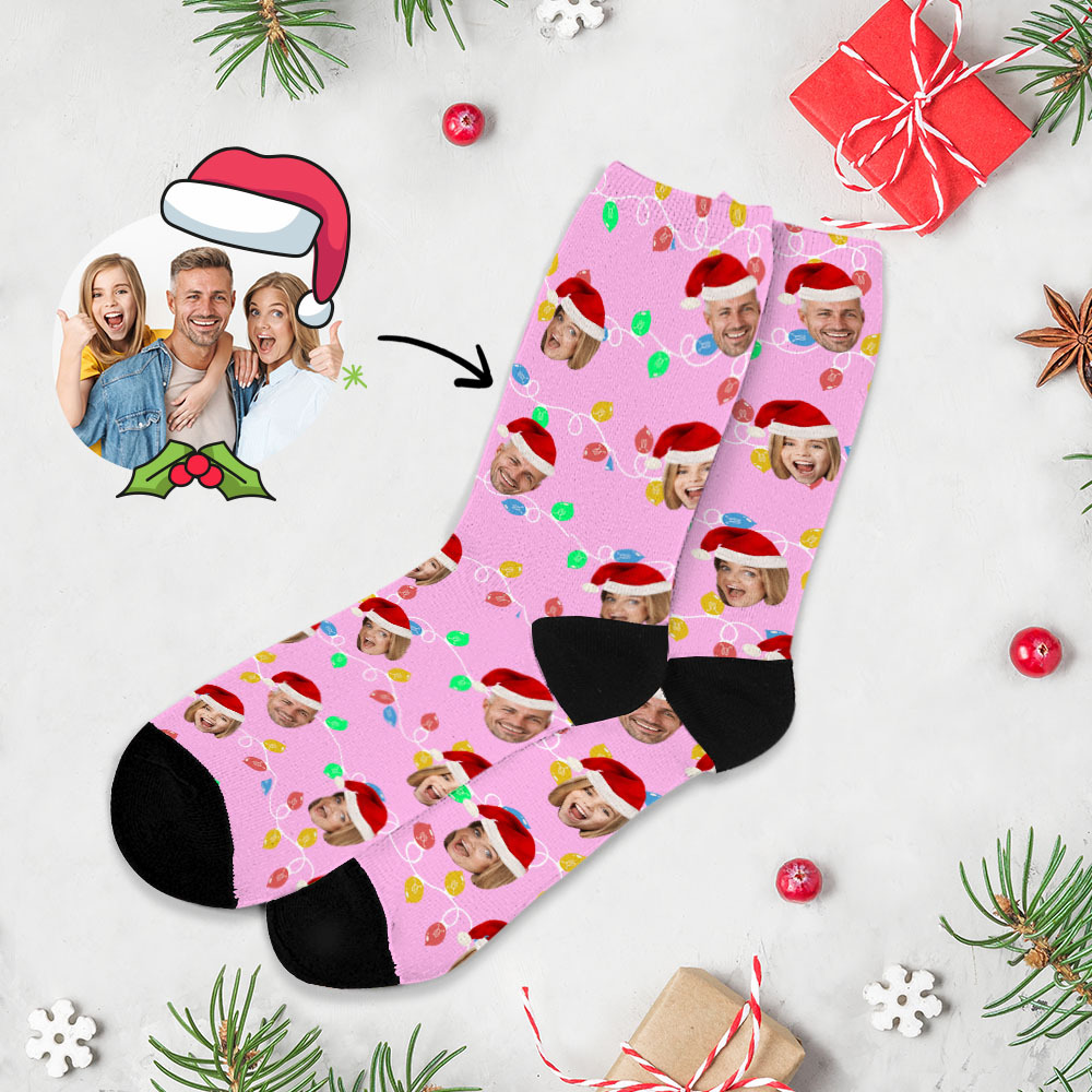 Christmas Custom Face Socks Custom Funny Custom Designs Best Gift Idea Xmas Socks - MyPhotoSocksAu