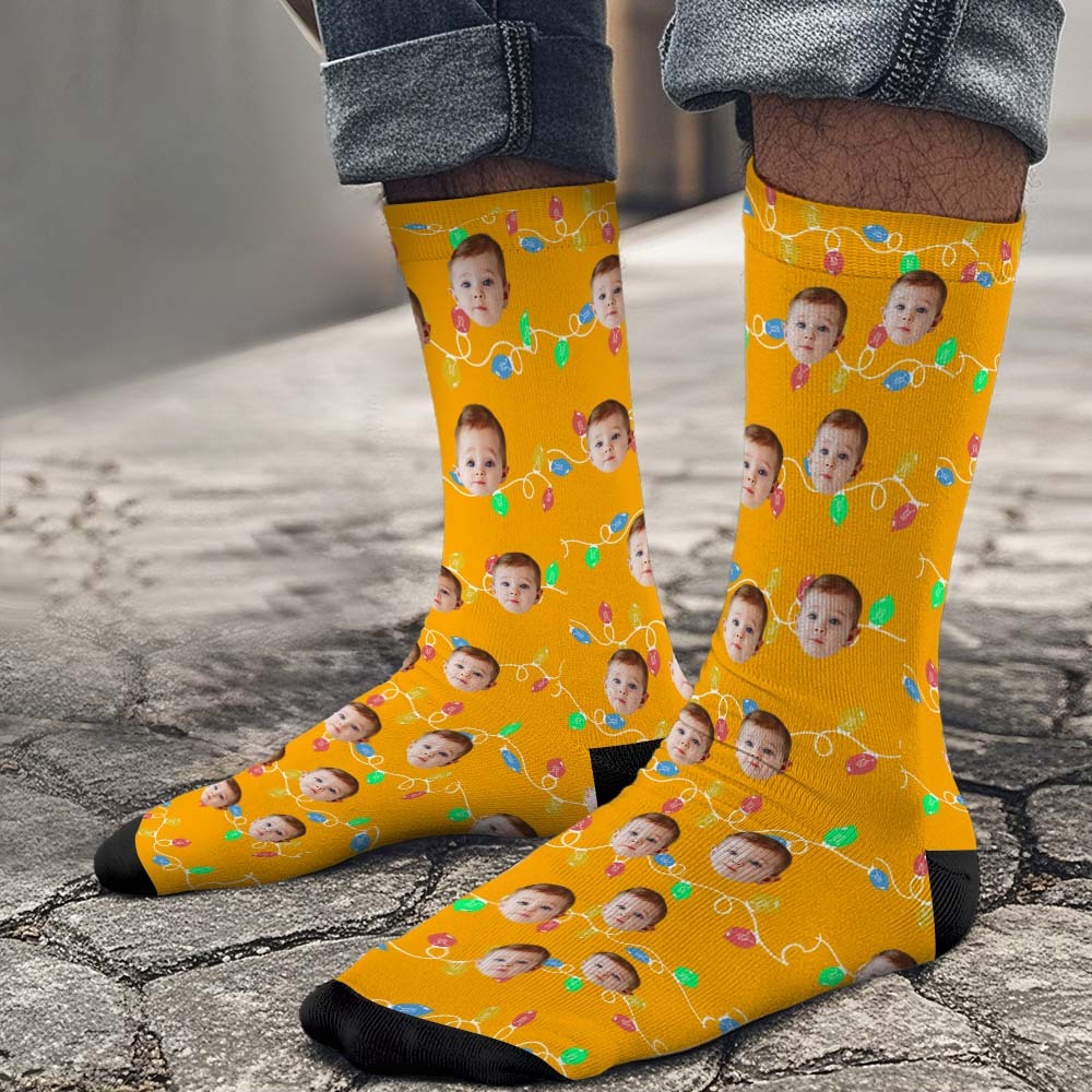 Christmas Custom Face Socks Custom Funny Custom Designs Best Gift Idea Xmas Socks - MyPhotoSocksAu