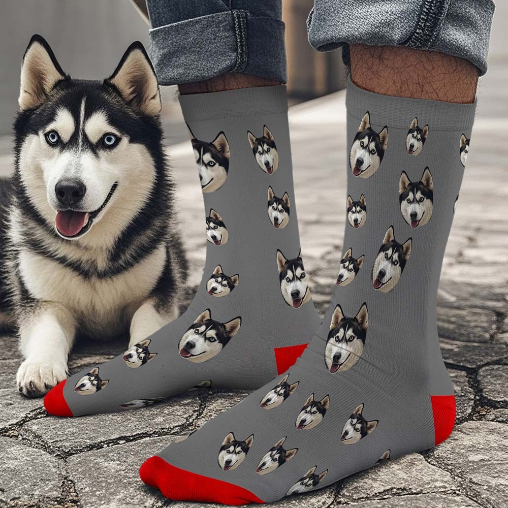 Custom Preview Full Face Photo Printed Socks Personalized Custom Designs Best Gift Idea for Xmas - MyPhotoSocksAu