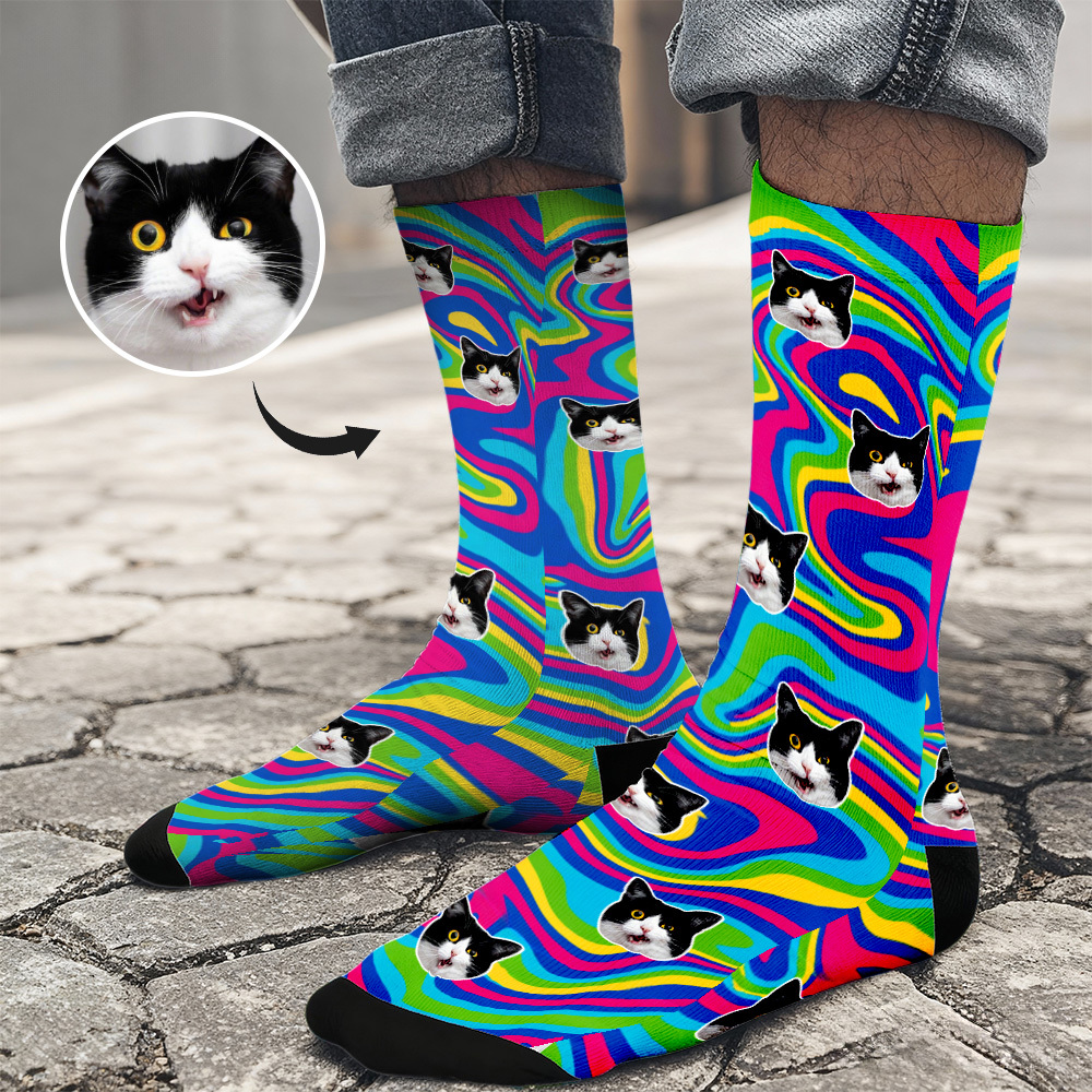 Christmas Gifts Custom Funny Face Socks Personalized Funny Custom Design Best Gift Idea for Xmas - MyPhotoSocksAu