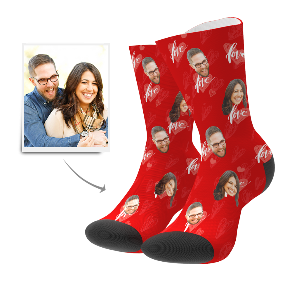 Custom Heartbeat Socks - MyPhotoSocks