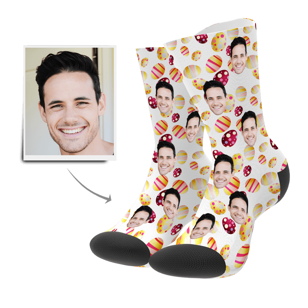 Custom Face Socks Color Easter Egg - MyPhotoSocks