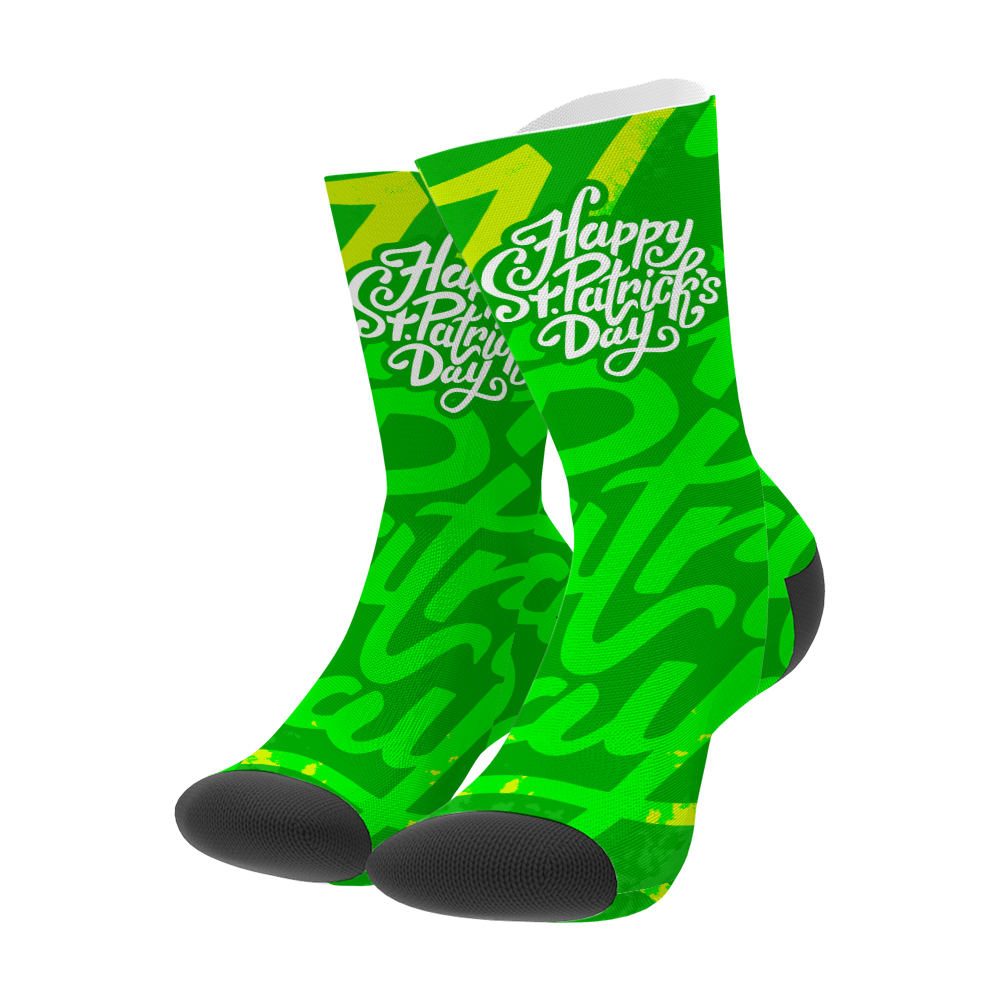 Custom Photo Socks St. Patrick's Day Happy Day Face Socks- Personalized Gifts.