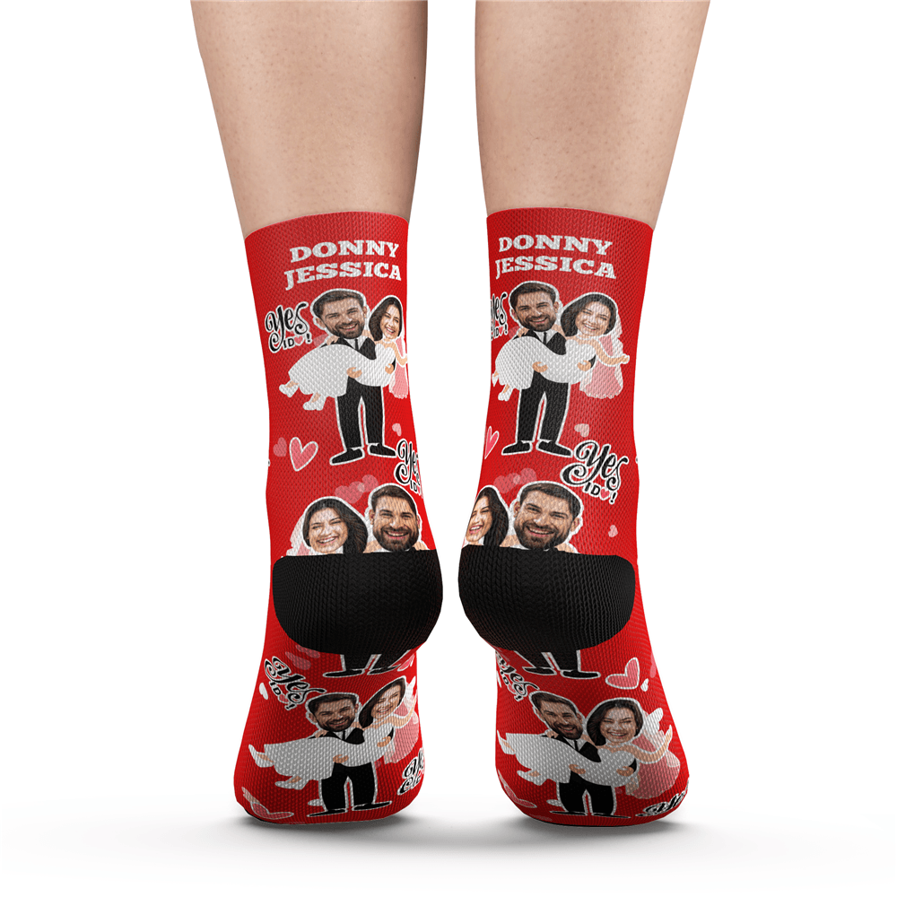 Custom Yes I Do Socks With Your Text - MyPhotoSocks