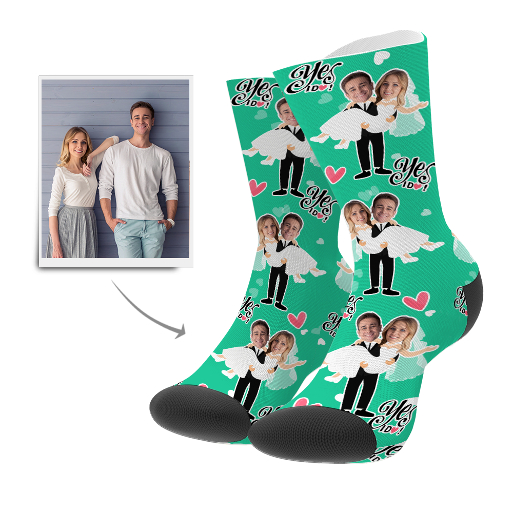 Custom Photo Socks Will You Marry Me Face Socks- Personalized Gifts.