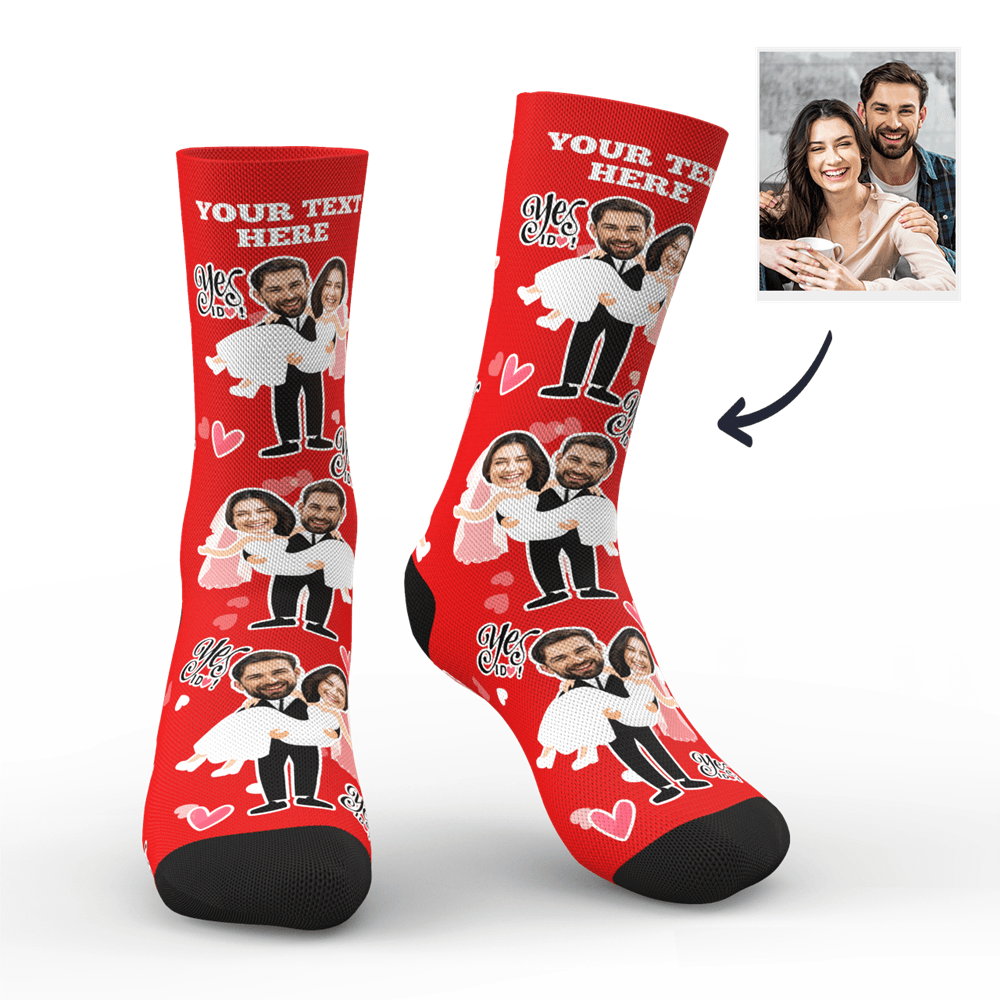 Custom Yes I Do Socks With Your Text - MyPhotoSocks