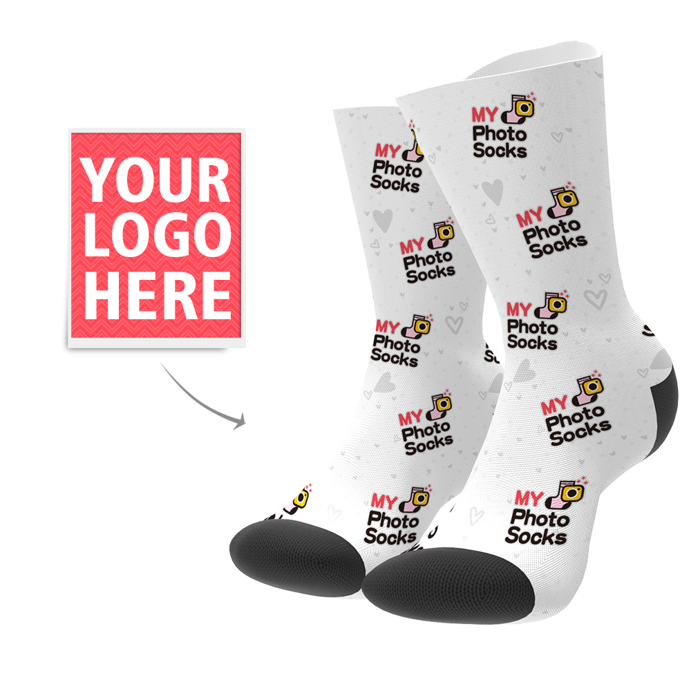 Custom Your Logo Socks - MyPhotoSocksAU