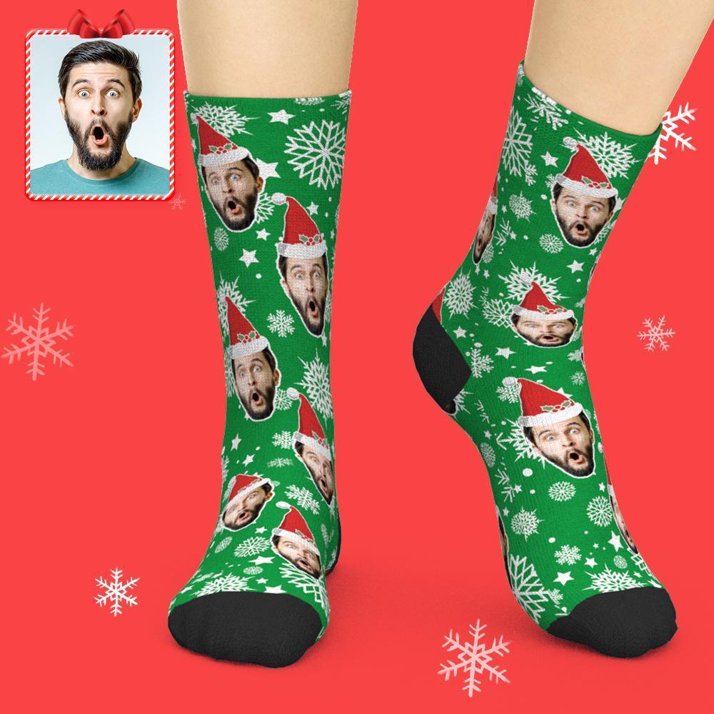 Printed In AU Custom Face Socks Add Pictures My Face Socks Santa Hats