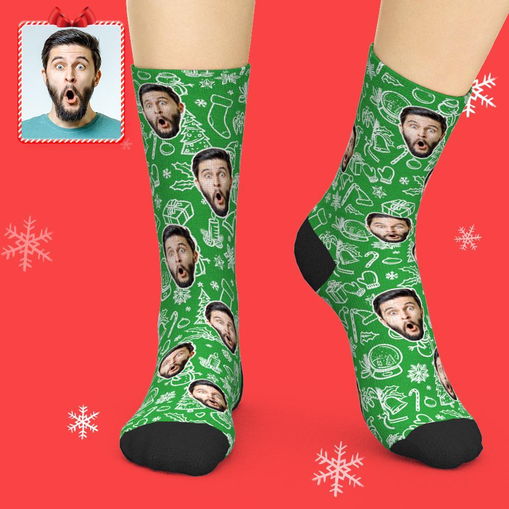 Printed In AU Custom Face Socks Add Pictures My Face Socks Christmas G