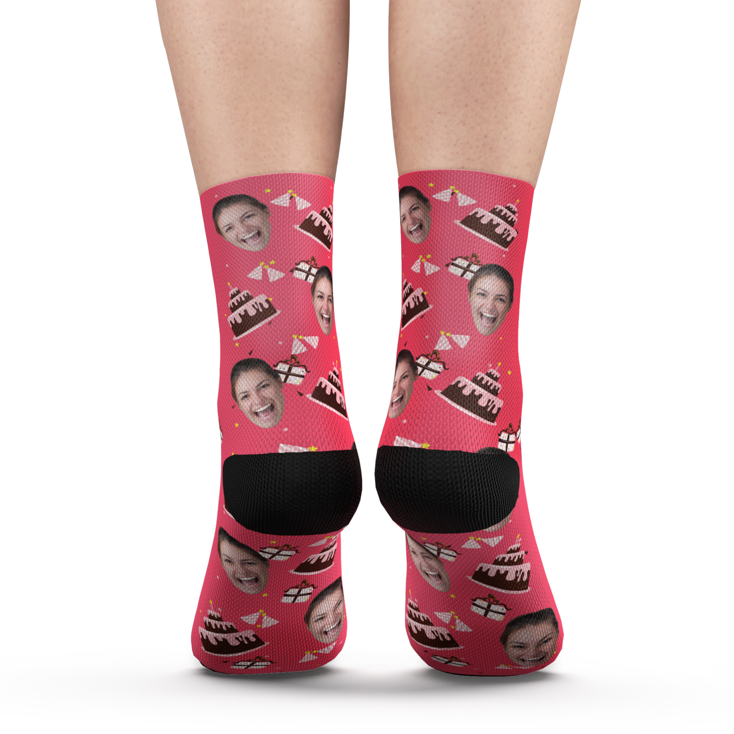 Custom Face Socks Birthday Gift With Your Text