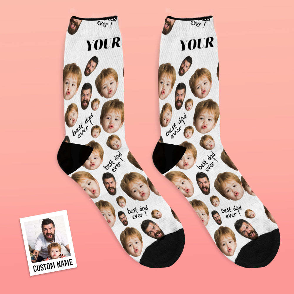 Custom Face Socks To The Best Dad