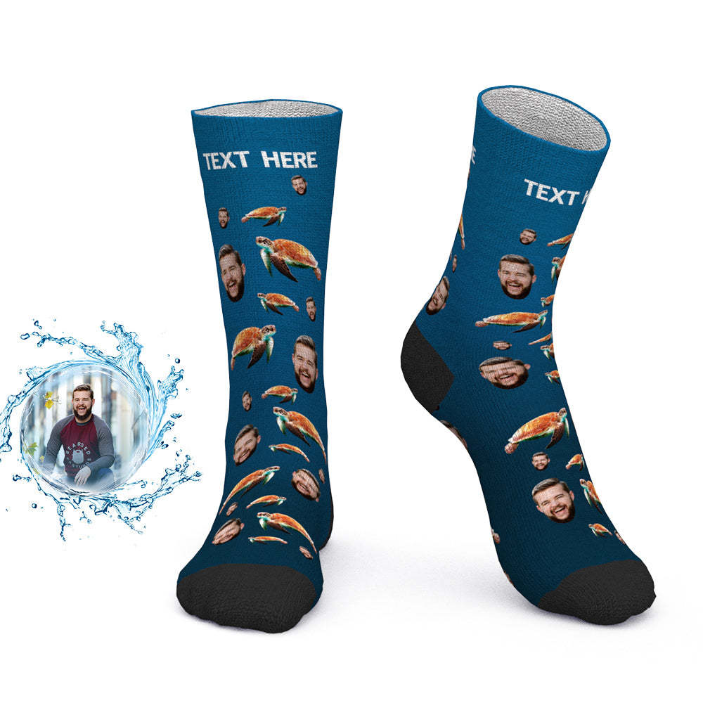 Custom Face Socks Sea Turtle Photo - My Photo Socks AU