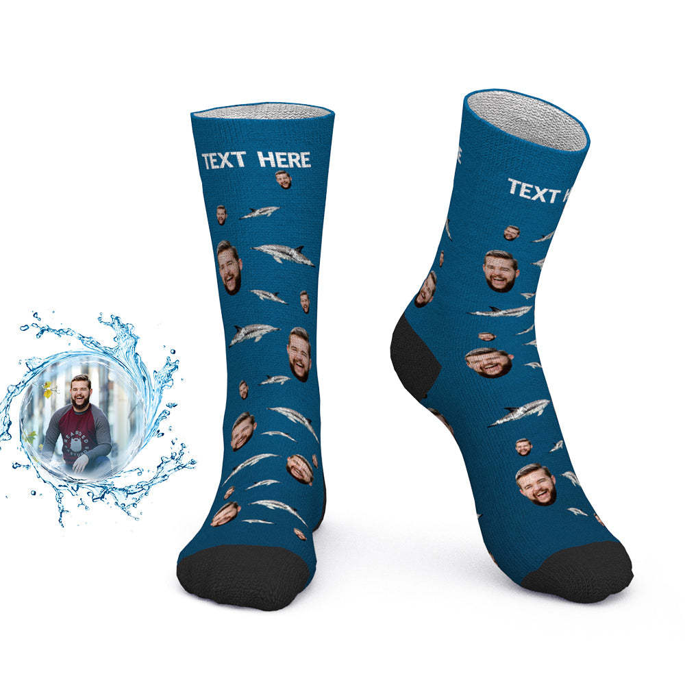 Custom Face Socks Dolphin Photo - My Photo Socks AU