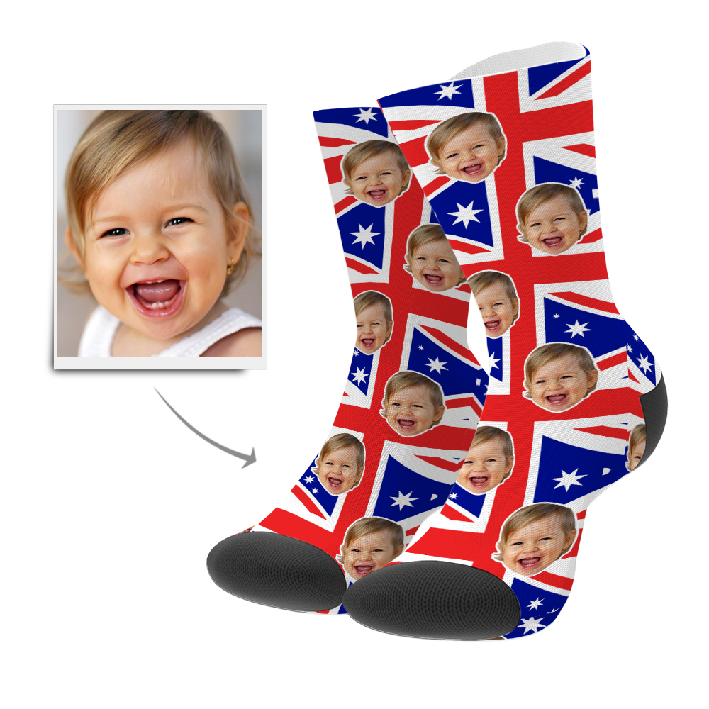 Custom Photo Socks AU Flag