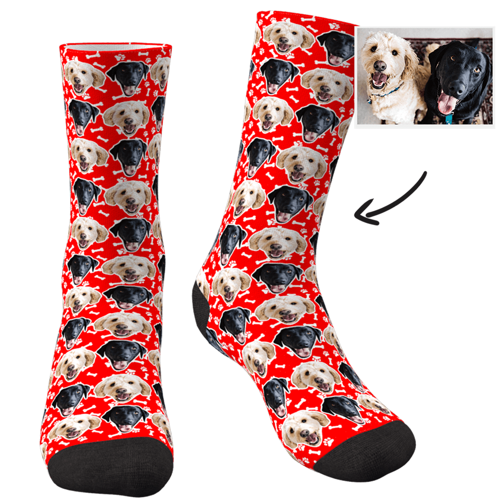 Custom Photo Dog Socks Corlorful - MyPhotoSocksAU
