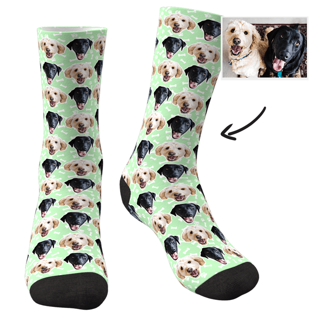 Custom Photo Dog Socks Corlorful - MyPhotoSocksAU