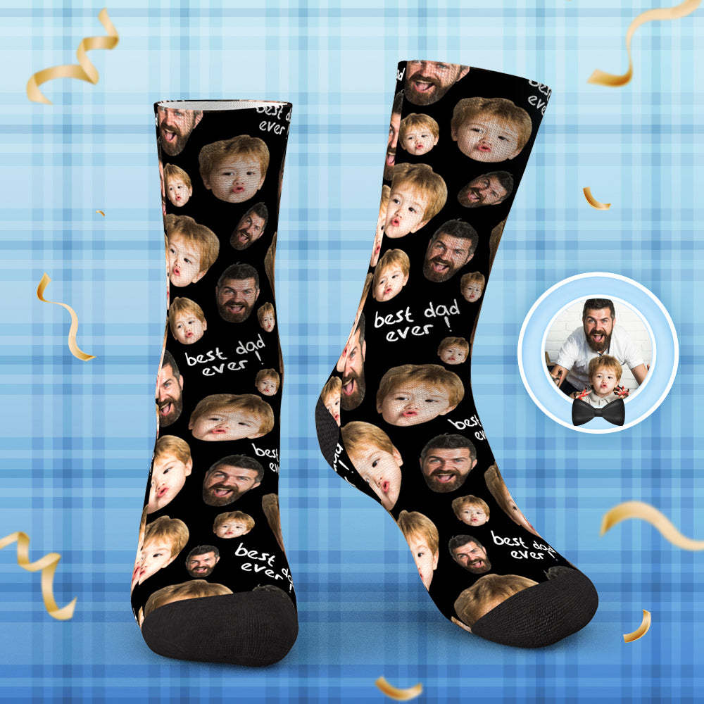 Custom Face Socks To The Best Dad 3D Preview