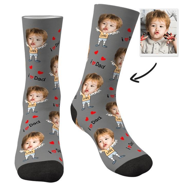 Custom Face Socks To The Dearest Dad-MyFaceSocks