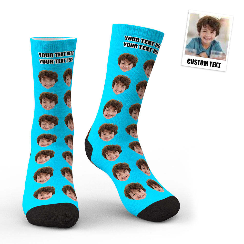3D Preview Custom Face Socks Gifts For Dad #1 Daddy - My Photo Socks AU