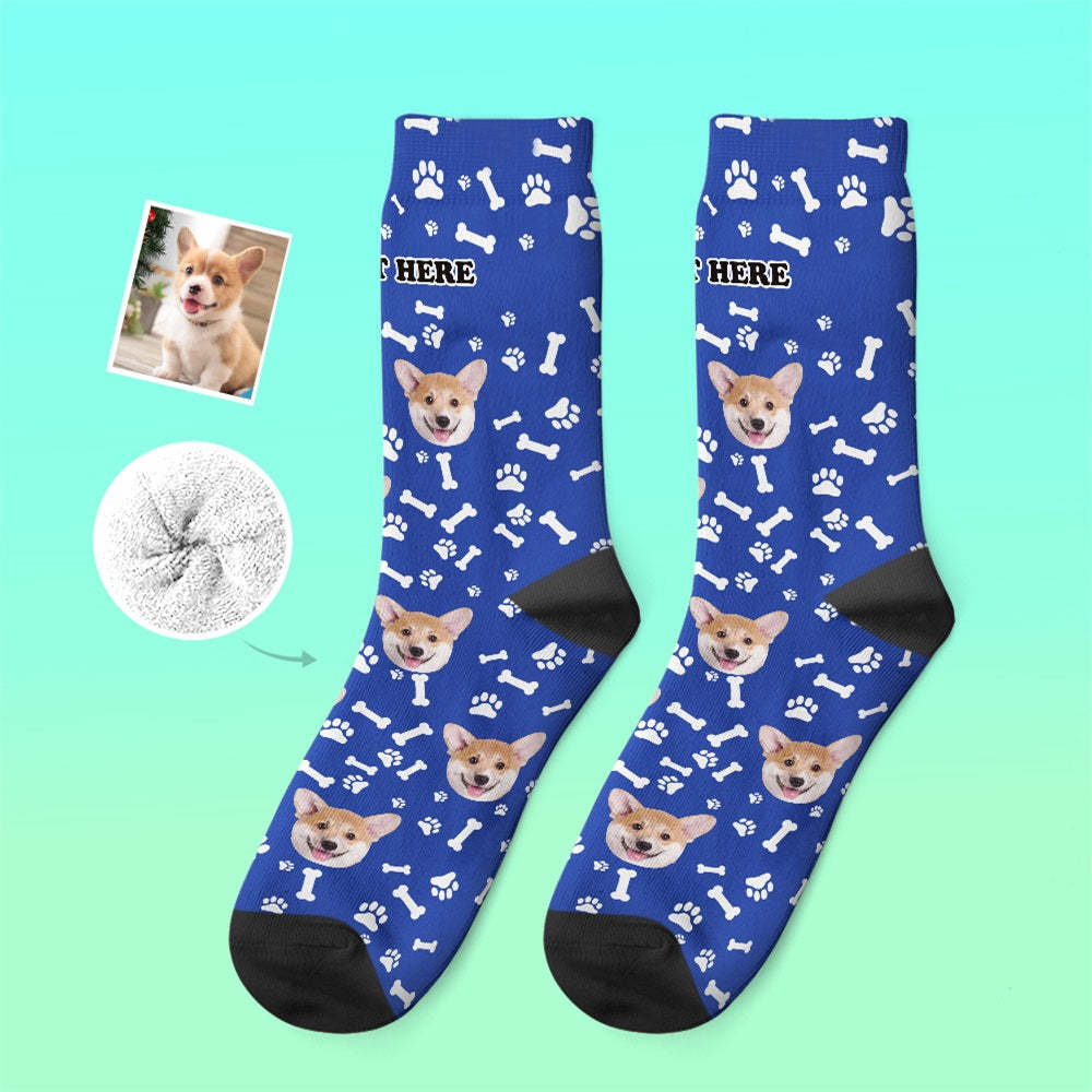 Custom Thick Socks Photo 3D Digital Printed Socks Autumn Winter Warm Socks Dog - My Photo Socks AU