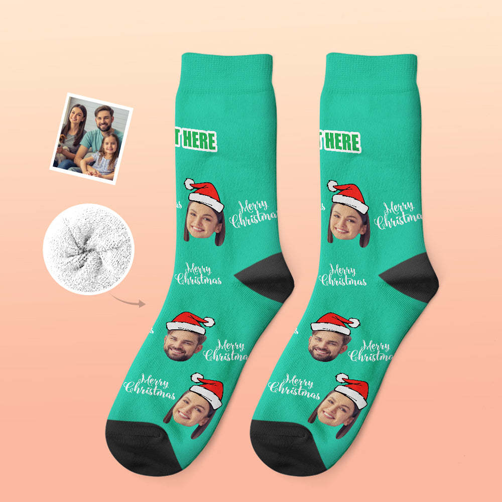 Custom Thick Socks Photo 3D Digital Printed Socks Autumn Winter Warm Socks Merry Christmas - My Photo Socks AU