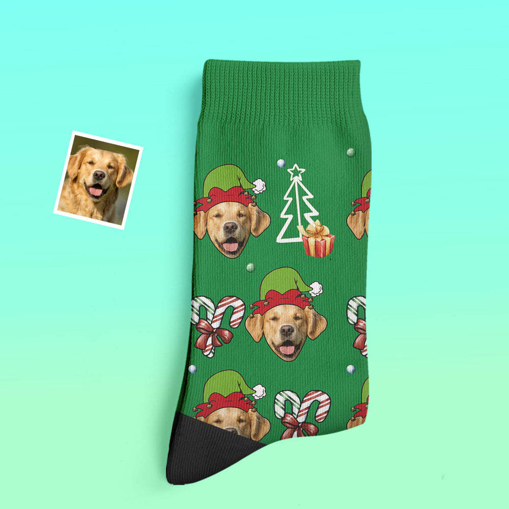 Custom Thick Socks Photo 3D Digital Printed Socks Autumn Winter Warm Socks Christmas Gift For Pet Lover - My Photo Socks AU
