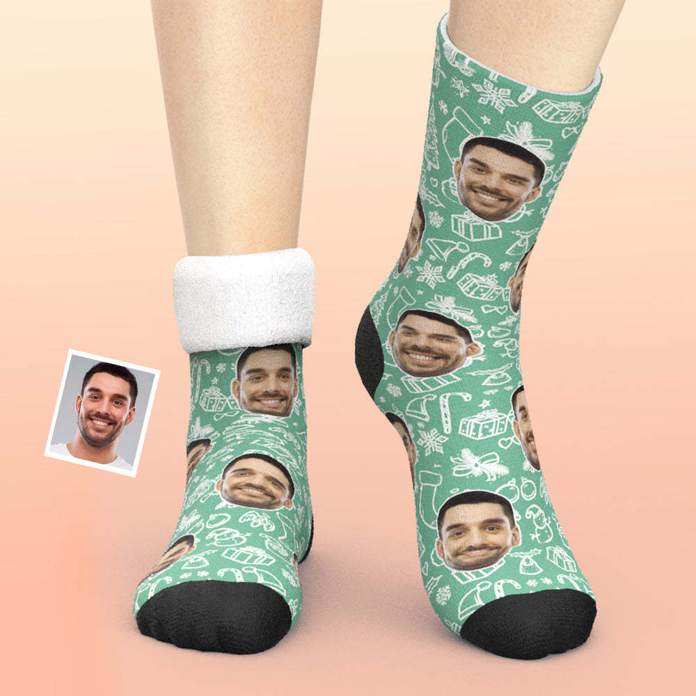 Custom Thick Socks Photo 3D Digital Printed Socks Autumn Winter Warm Socks Christmas Gift - My Photo Socks AU