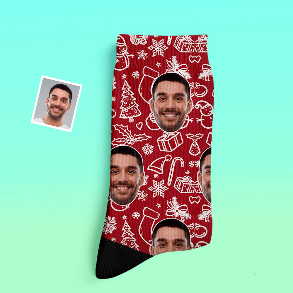 Custom Thick Socks Photo 3D Digital Printed Socks Autumn Winter Warm Socks Christmas Gift - My Photo Socks AU