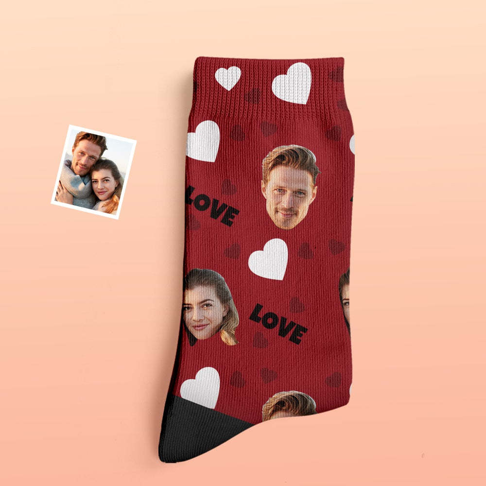 Custom Thick Socks Photo 3D Digital Printed Socks Autumn Winter Warm Socks For Love - My Photo Socks AU