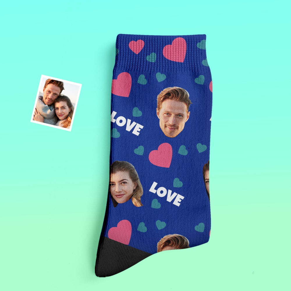 Custom Thick Socks Photo 3D Digital Printed Socks Autumn Winter Warm Socks For Love - My Photo Socks AU