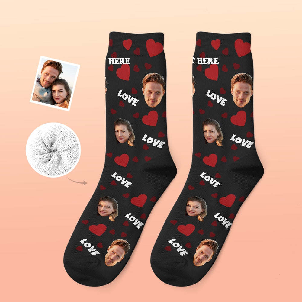 Custom Thick Socks Photo 3D Digital Printed Socks Autumn Winter Warm Socks For Love - My Photo Socks AU