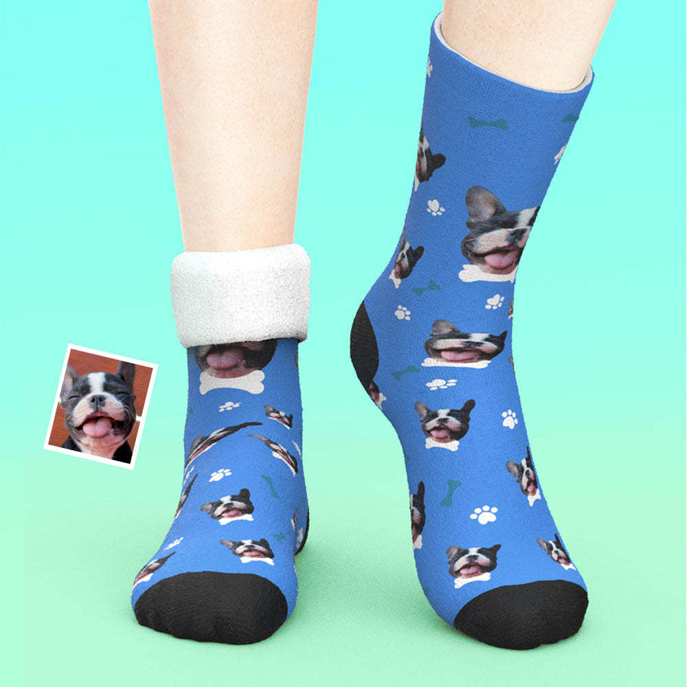 Custom Thick Socks Photo 3D Digital Printed Socks Autumn Winter Warm Socks Comfortable Dog Socks - My Photo Socks AU