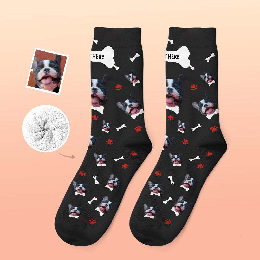 Custom Thick Socks Photo 3D Digital Printed Socks Autumn Winter Warm Socks Comfortable Dog Socks - My Photo Socks AU