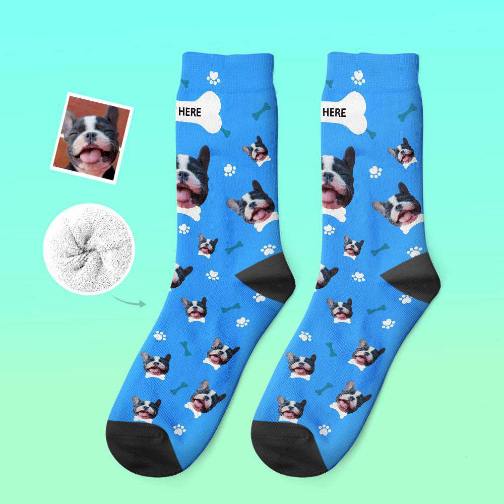 Custom Thick Socks Photo 3D Digital Printed Socks Autumn Winter Warm Socks Comfortable Dog Socks - My Photo Socks AU