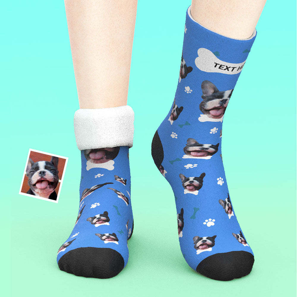 Custom Thick Socks Photo 3D Digital Printed Socks Autumn Winter Warm Socks Comfortable Dog Socks - My Photo Socks AU