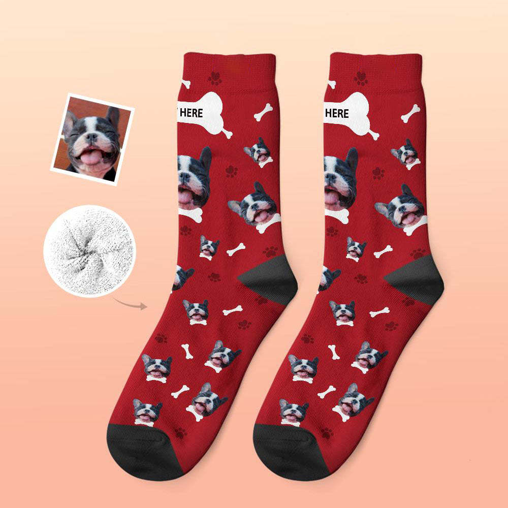 Custom Thick Socks Photo 3D Digital Printed Socks Autumn Winter Warm Socks Comfortable Dog Socks - My Photo Socks AU