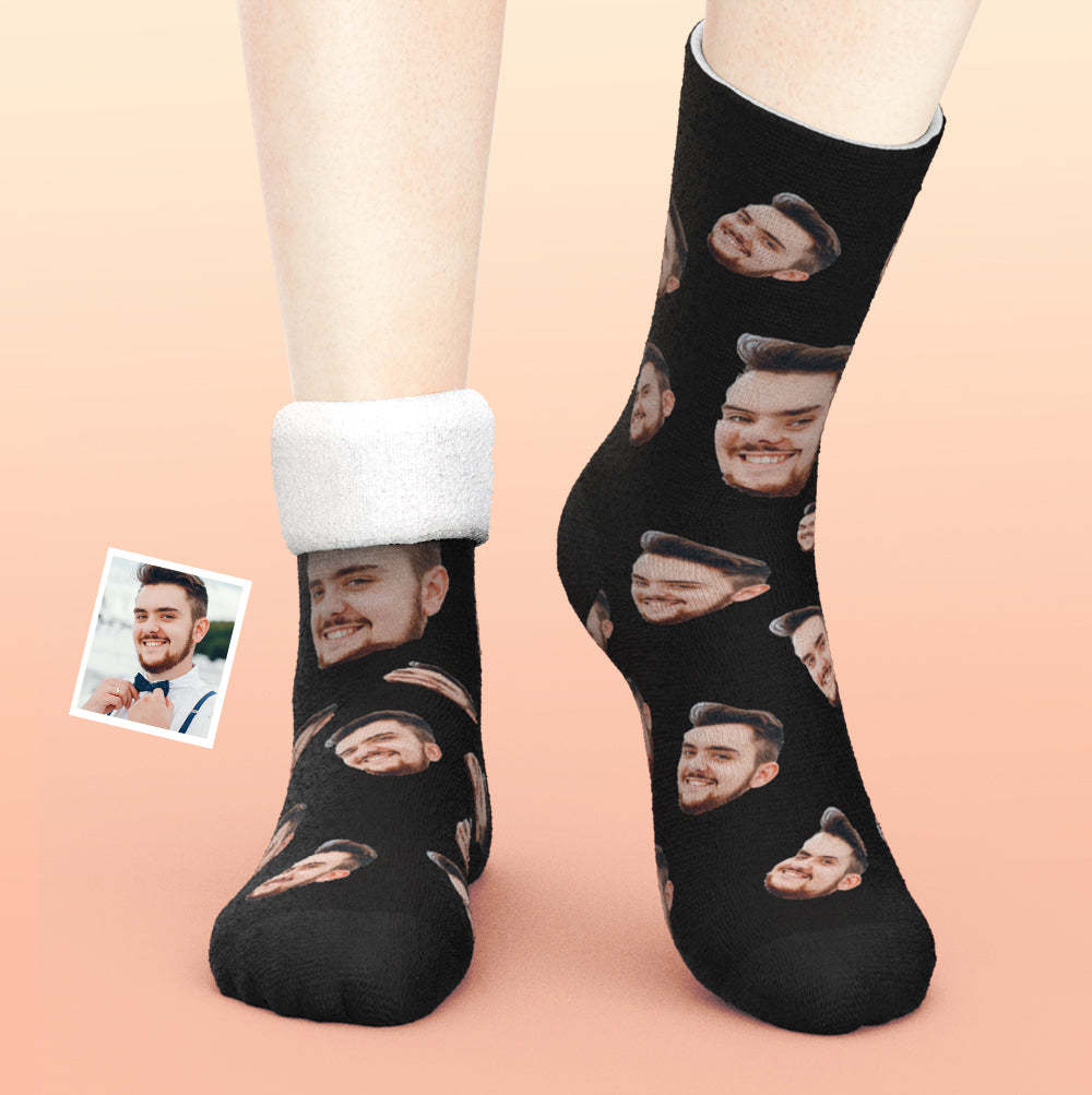 Custom Thick Socks Photo 3D Digital Printed Socks Autumn Winter Warm Socks Candy Series Colorful - My Photo Socks AU