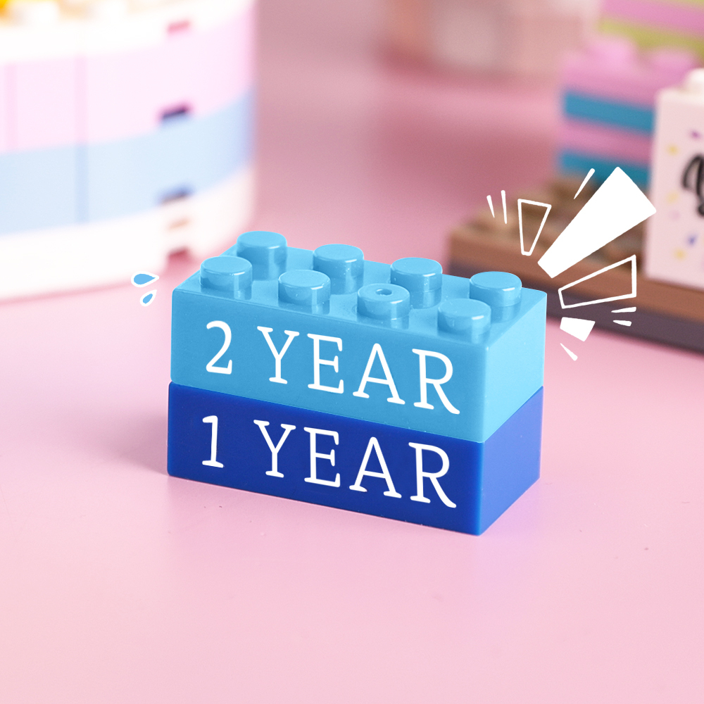 Building Block Gifts Custom Text Induction Gift Company Age Building Blocks Multi-Color Different Size Building Block Gifts - MyPhotoSocksAu