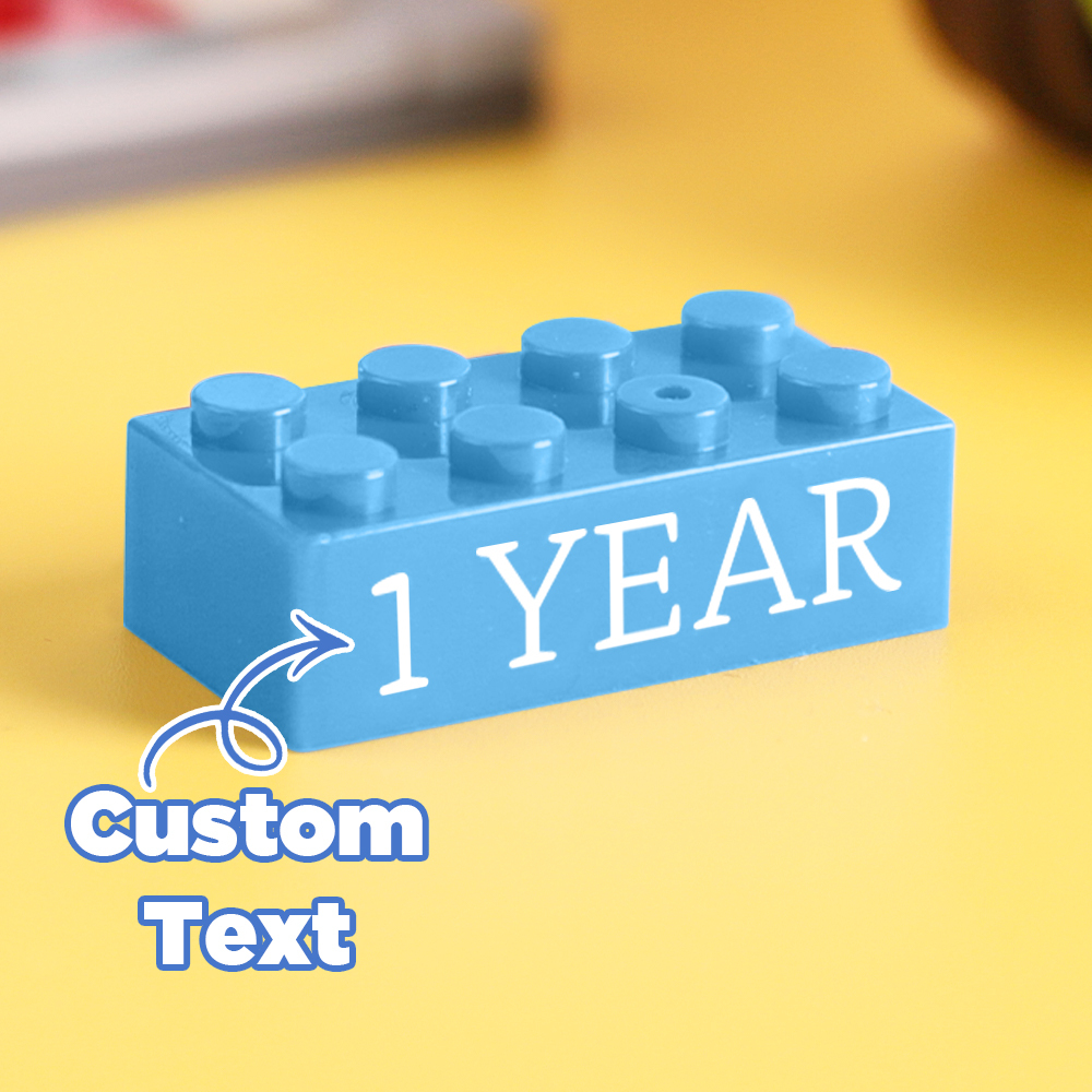 Building Block Gifts Custom Text Induction Gift Company Age Building Blocks Multi-Color Different Size Building Block Gifts - MyPhotoSocksAu