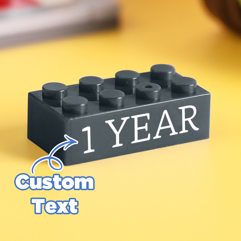 Building Block Gifts Custom Text Induction Gift Company Age Building Blocks Multi-Color Different Size Building Block Gifts - MyPhotoSocksAu