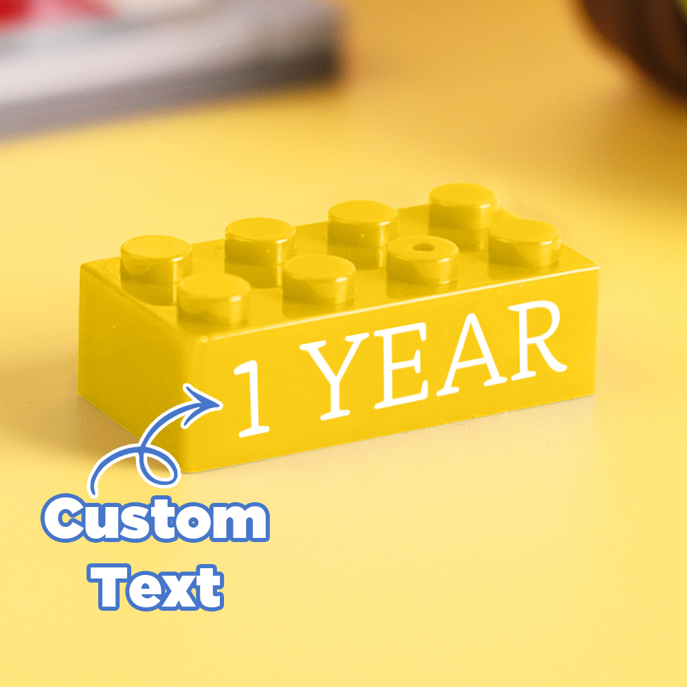 Building Block Gifts Custom Text Induction Gift Company Age Building Blocks Multi-Color Different Size Building Block Gifts - MyPhotoSocksAu