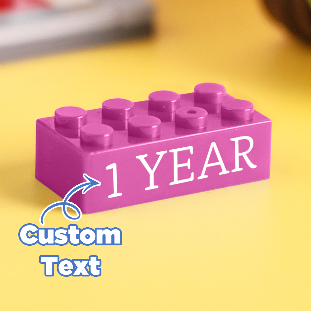 Building Block Gifts Custom Text Induction Gift Company Age Building Blocks Multi-Color Different Size Building Block Gifts - MyPhotoSocksAu