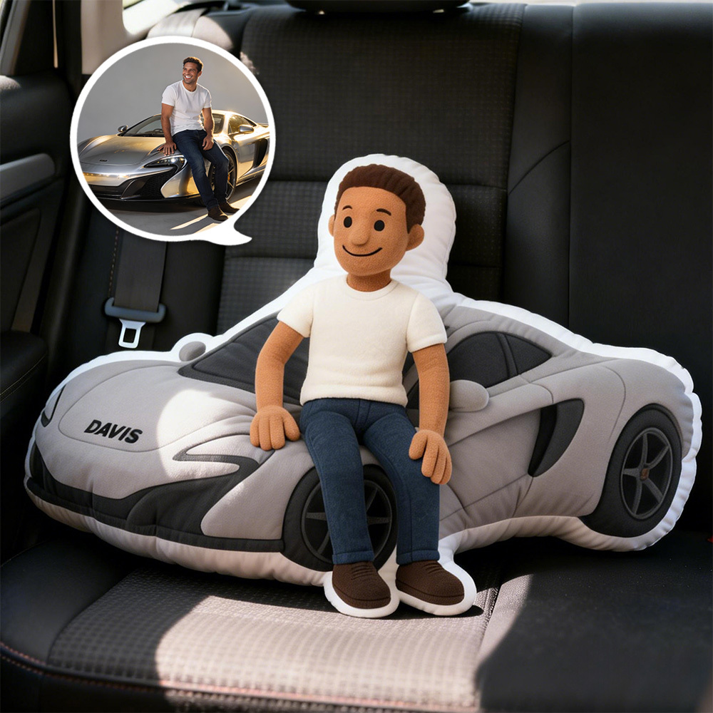 Custom Car Photo Pillow Personalized Photo Pillow Best Girlfriend Minime Pillow  Minime Doll Anime Style Valentine's Day Gifts - MyPhotoSocksAu